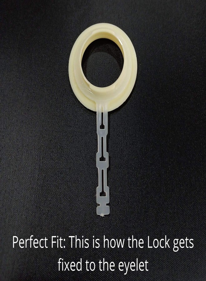 FAPBADRI Curtain Eyelet Back Locks with Interlocking Tails, Standard Size, Flexible, Long Lasting - 50 Pieces - Image 3
